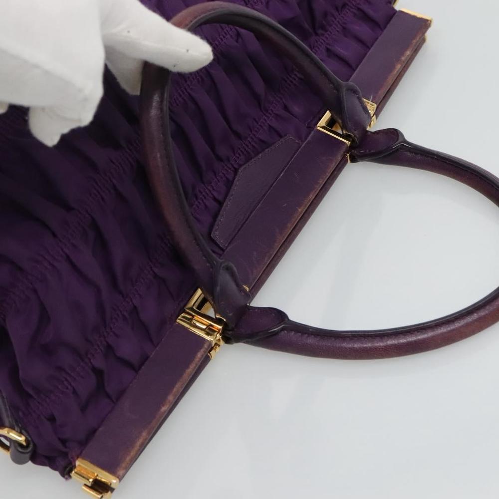 PRADA Hand Bag Nylon 2way Purple Auth 112537 - Picture 6 of 16